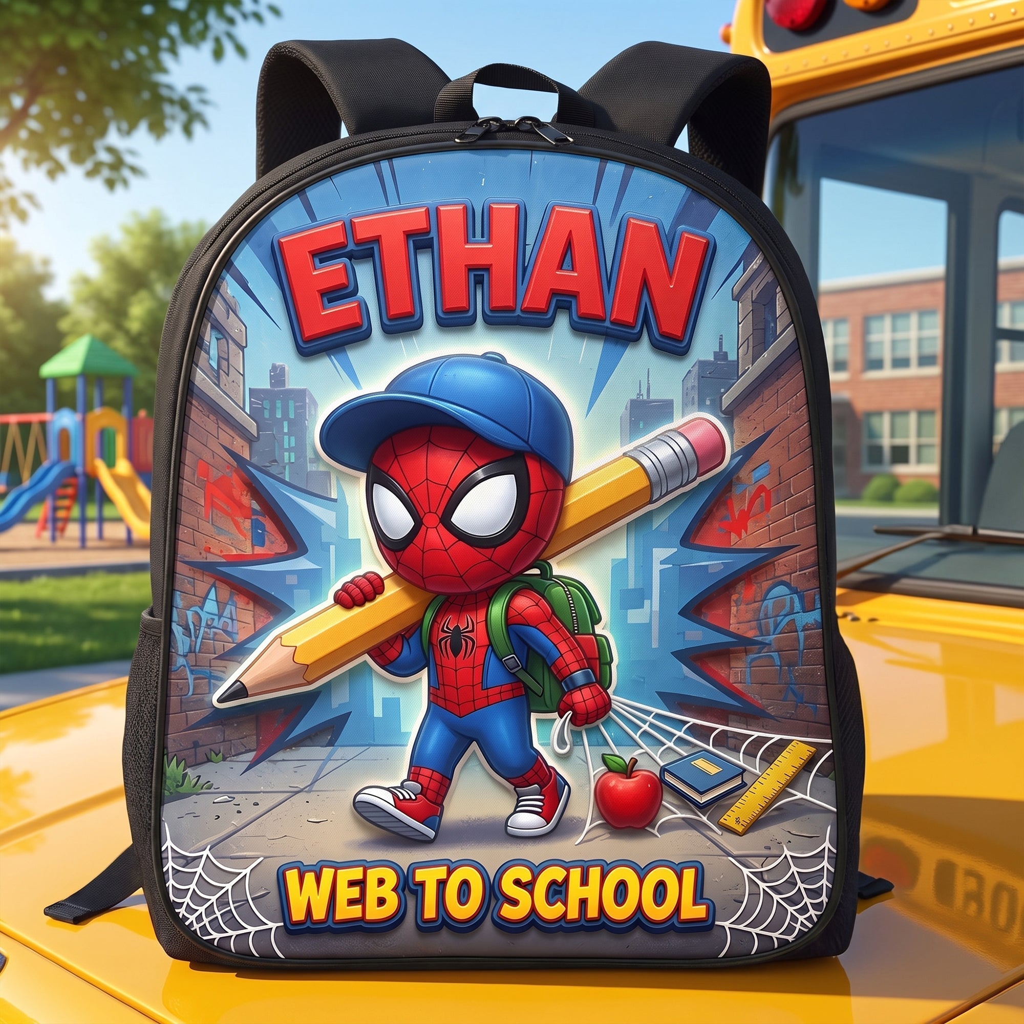 Personalized Spiderman Backpack Custom Name Gift for Kids School Backpack GradoCreations