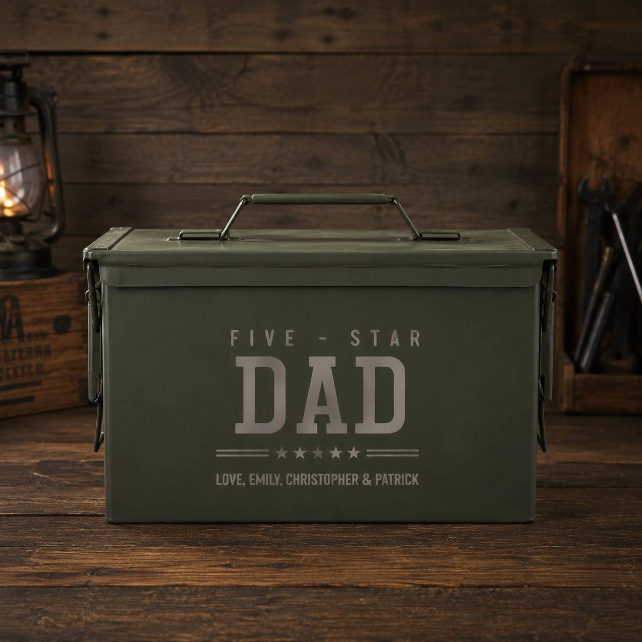 Personalized Military-Style Ammo Box Gift for Dad's Day HN590 - Ammo Box BCF fix GradoCreations