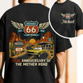Personalized Route 66 Comfort Shirt Car Lover Gift Idea Back&Front Comfort Shirt GradoCreations