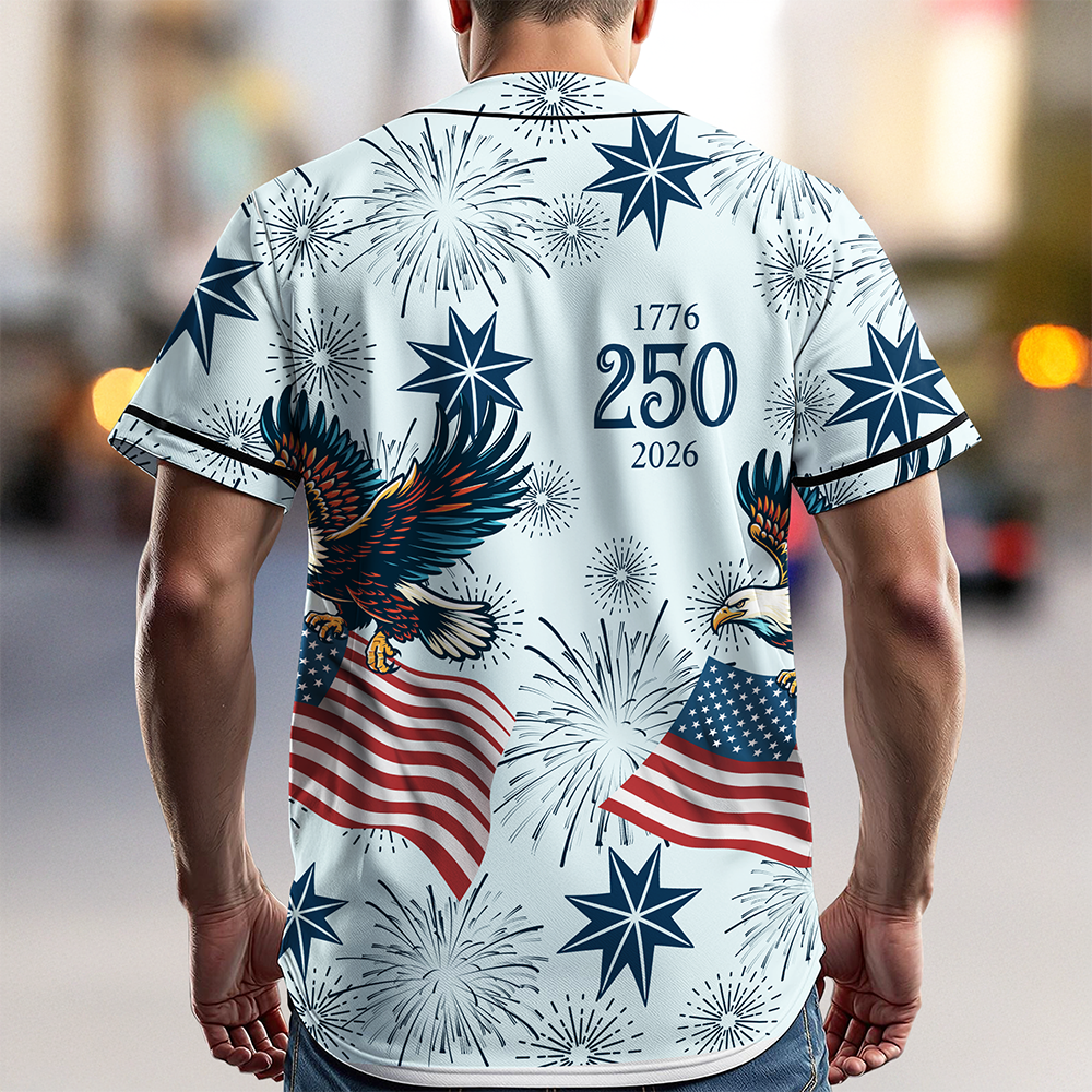 Personalized American Eagle Jersey Shirt Custom Name Gift Jersey Baseball Shirt GradoCreations
