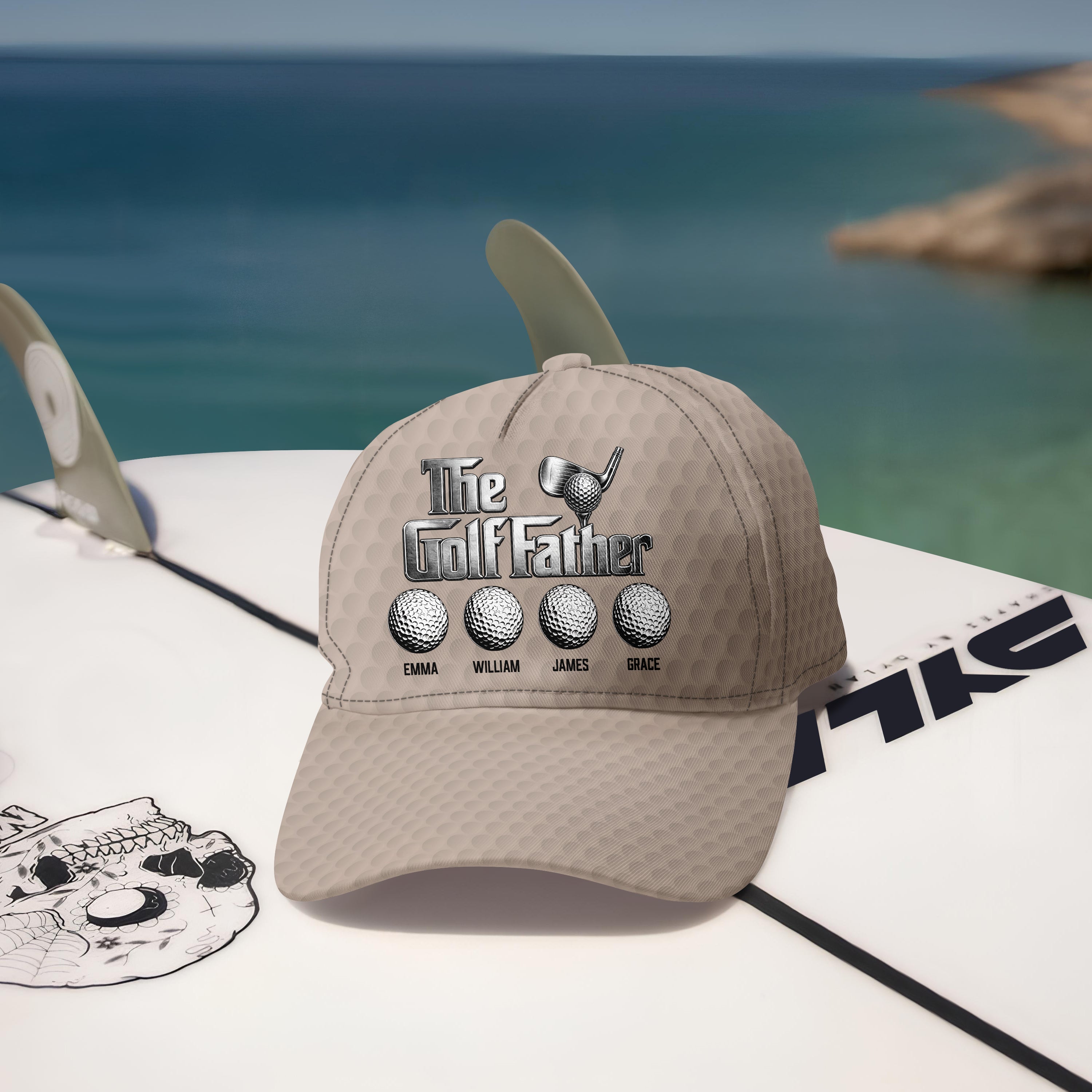 Personalized Golf Father Hat Custom Name Gift for Dad HN590 - AOP Cap GradoCreations