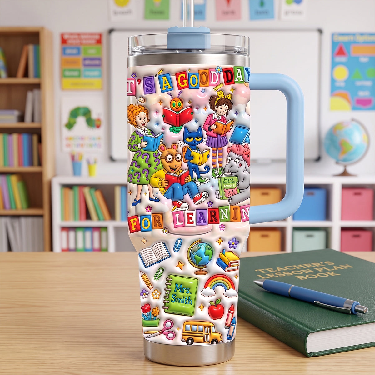 Personalized Teacher Tumbler It's A Good Day for Learning Gift Tumbler GradoCreations