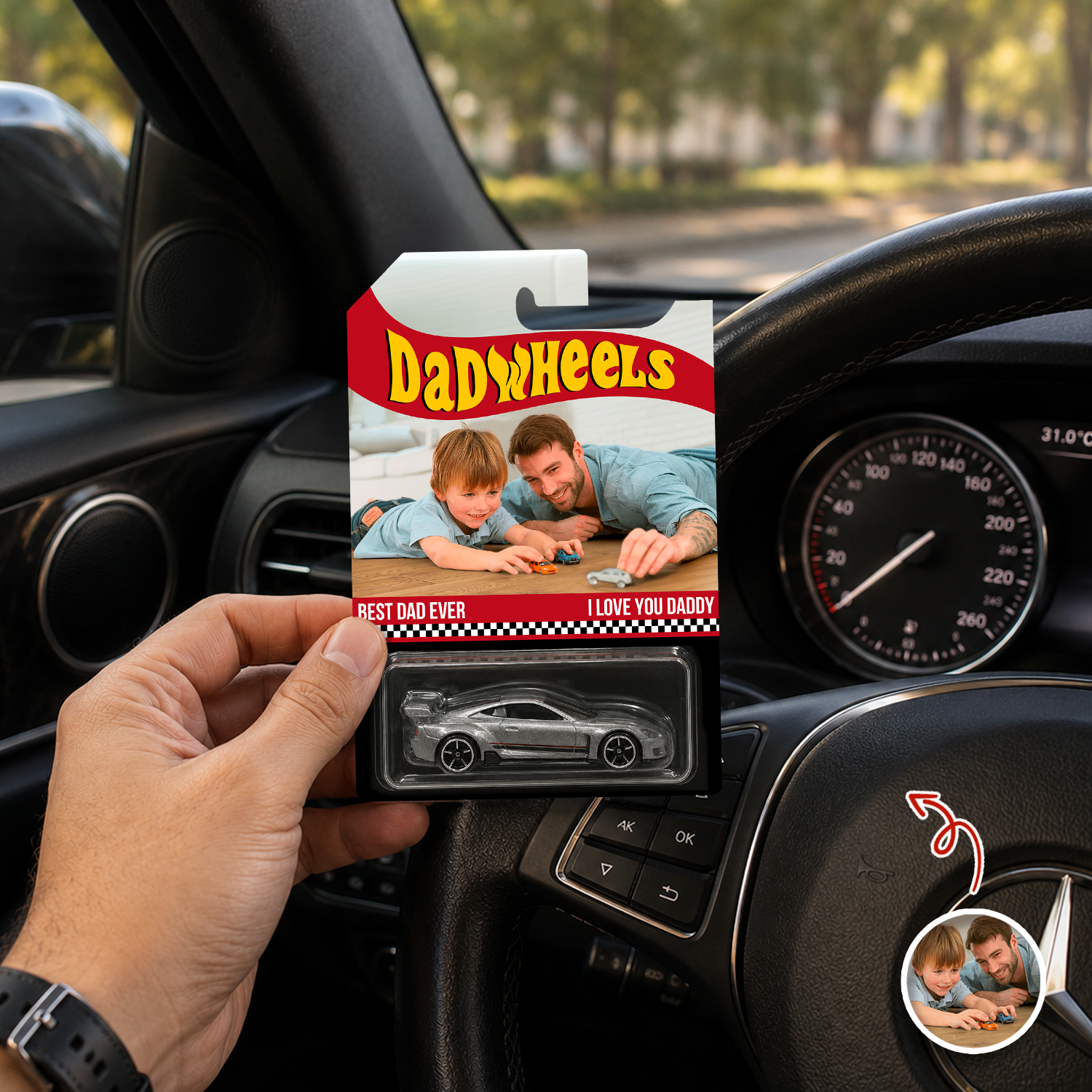 Personalized Photo Hot Wheels Best Dad Ever Gift for Father's Day HN590 - Hot Wheels GradoCreations