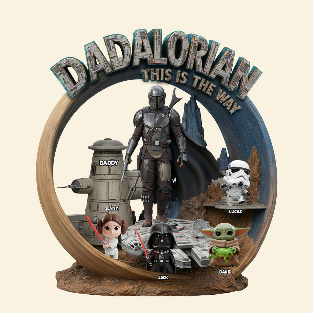 Personalized Acrylic Plaque Gift for Dads - Dadalorian Theme