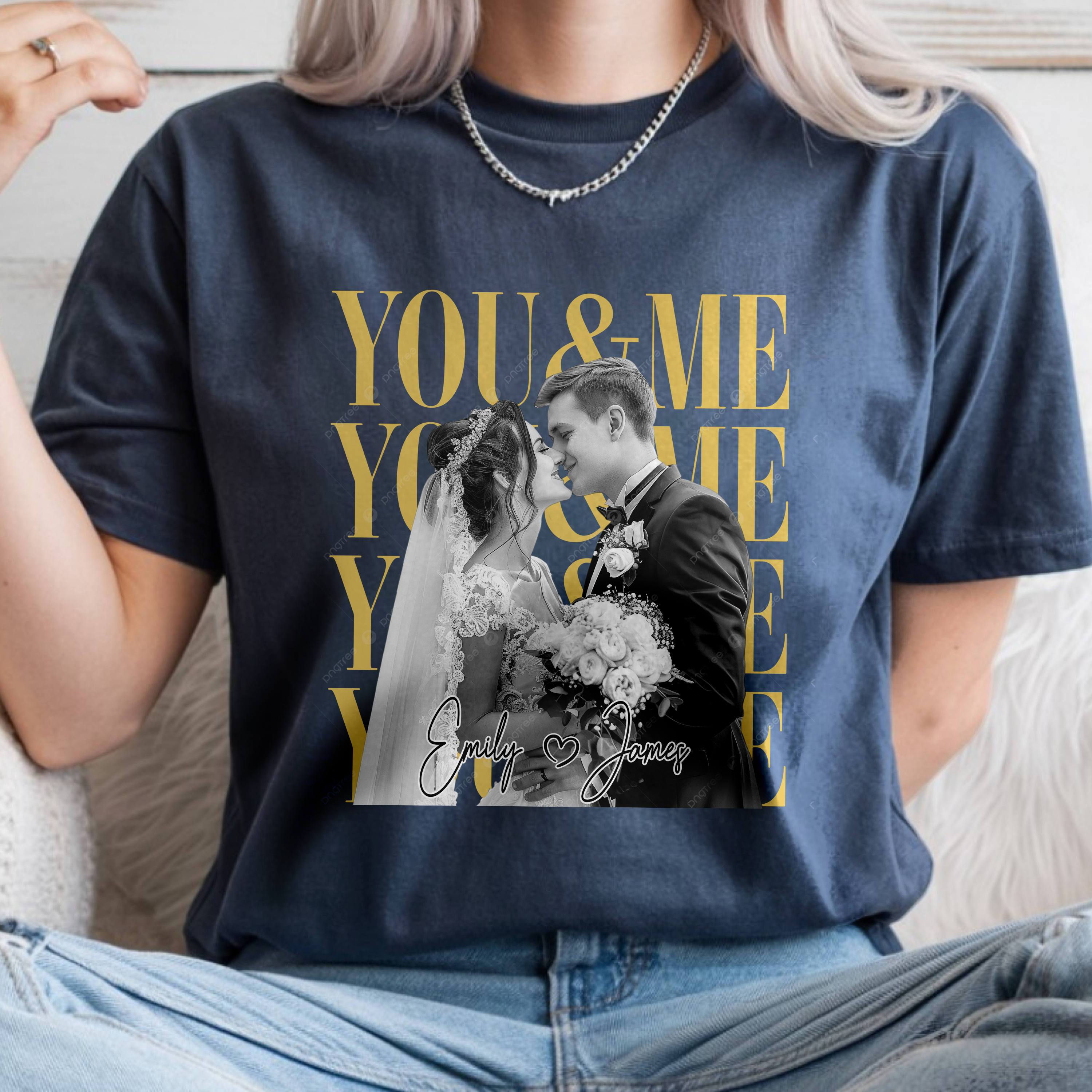 Personalized Vintage Photo Couple Comfort Shirt Custom Gift Comfort Shirt GradoCreations