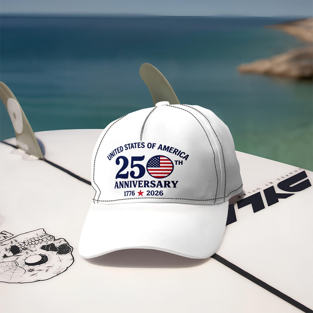 Personalized Patriotic USA AOP Cap Gift for Dad 250th Anniversary HN590 - AOP Cap GradoCreations
