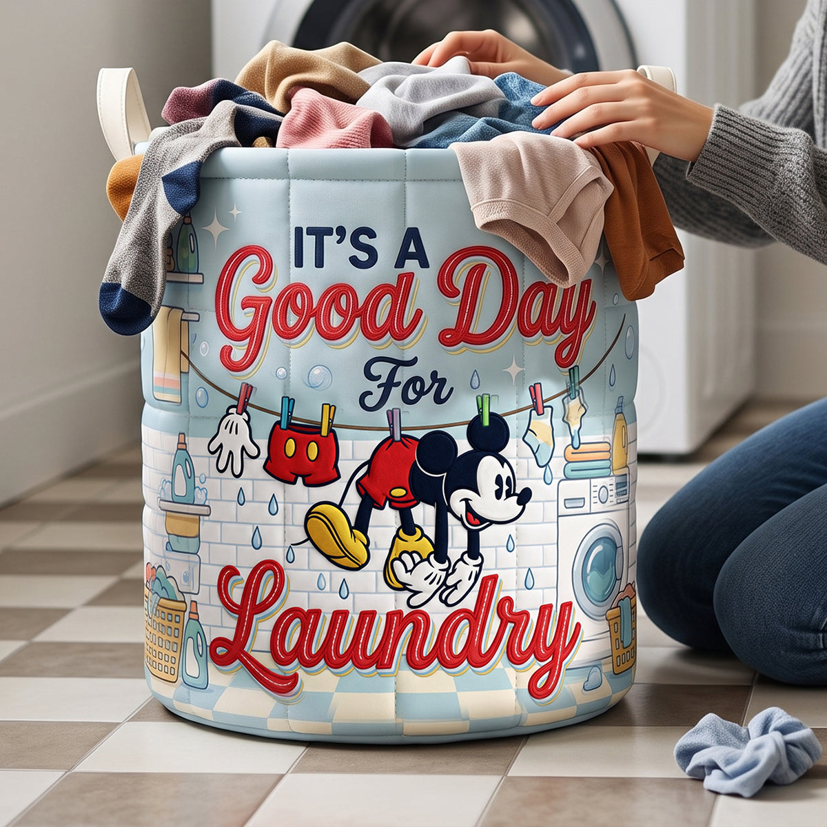 Personalized Quilted Laundry Basket Custom Name Gift for Her Quilted Laundry Basket GradoCreations