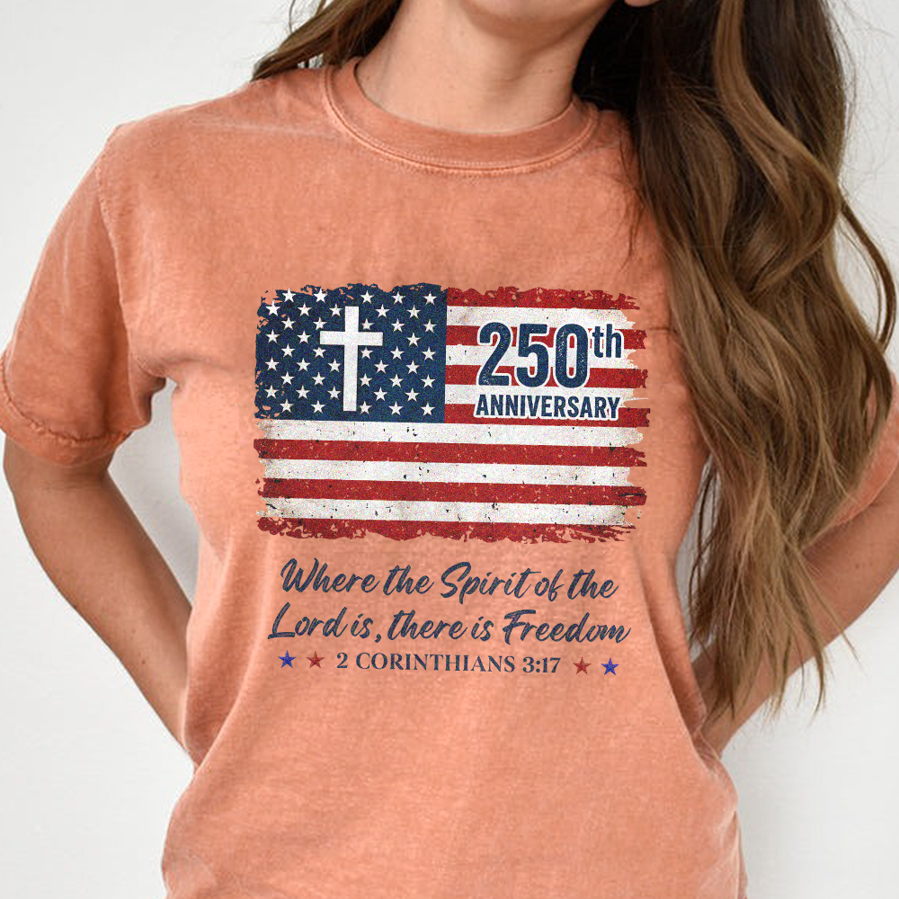 250th Anniversary Christian Patriotic Comfort Shirt Gift Comfort Shirt GradoCreations