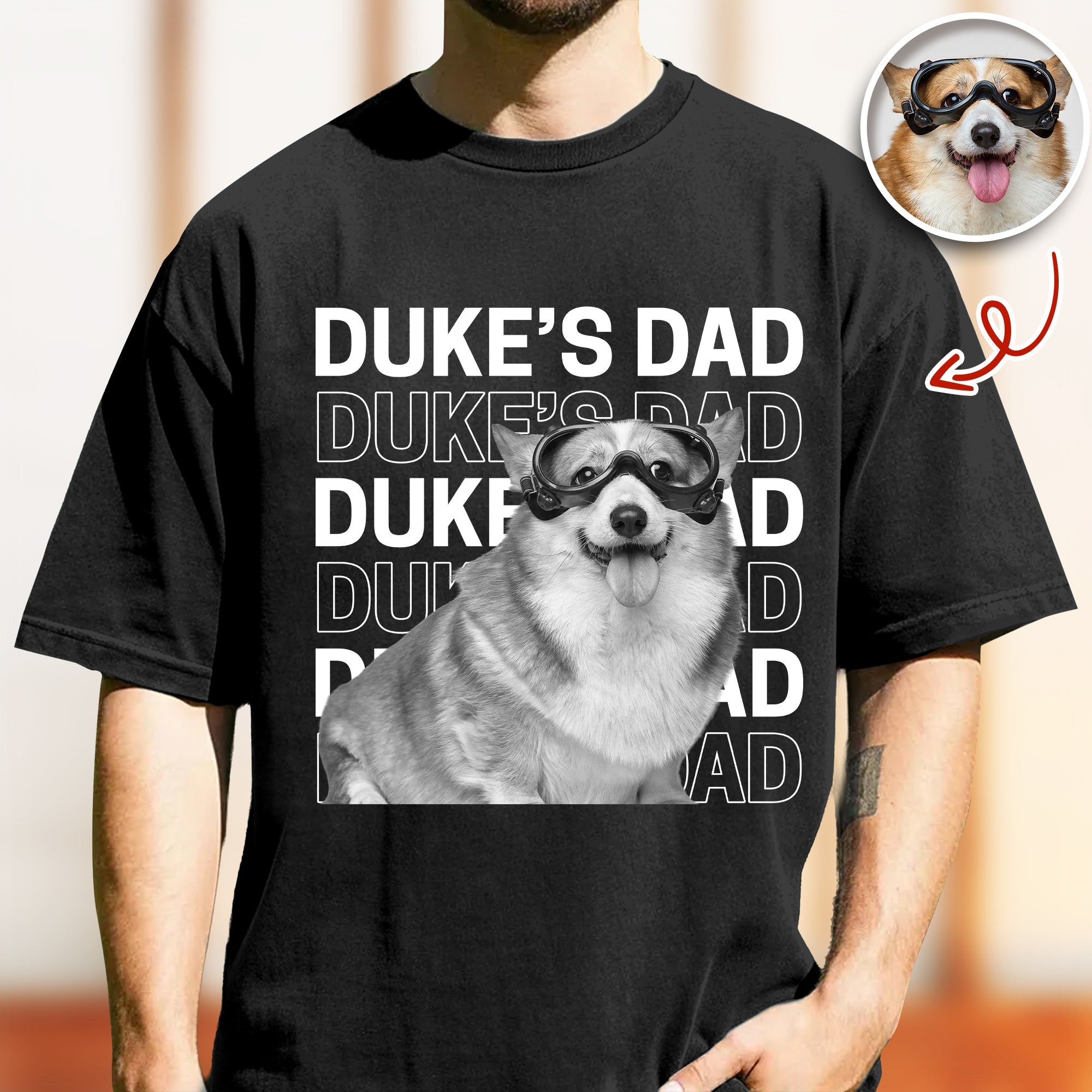 Personalized Dog Cat Photo Comfort Shirt Gift for Dad Mom Comfort Shirt GradoCreations