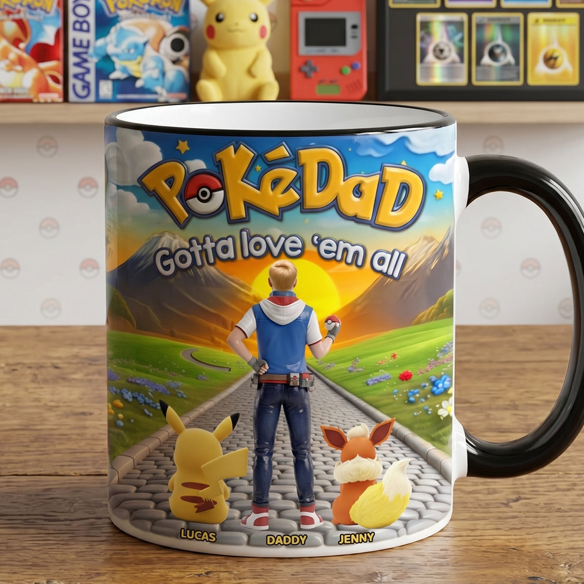 Personalized Color Changing Mug for Dad with PokéDad Design