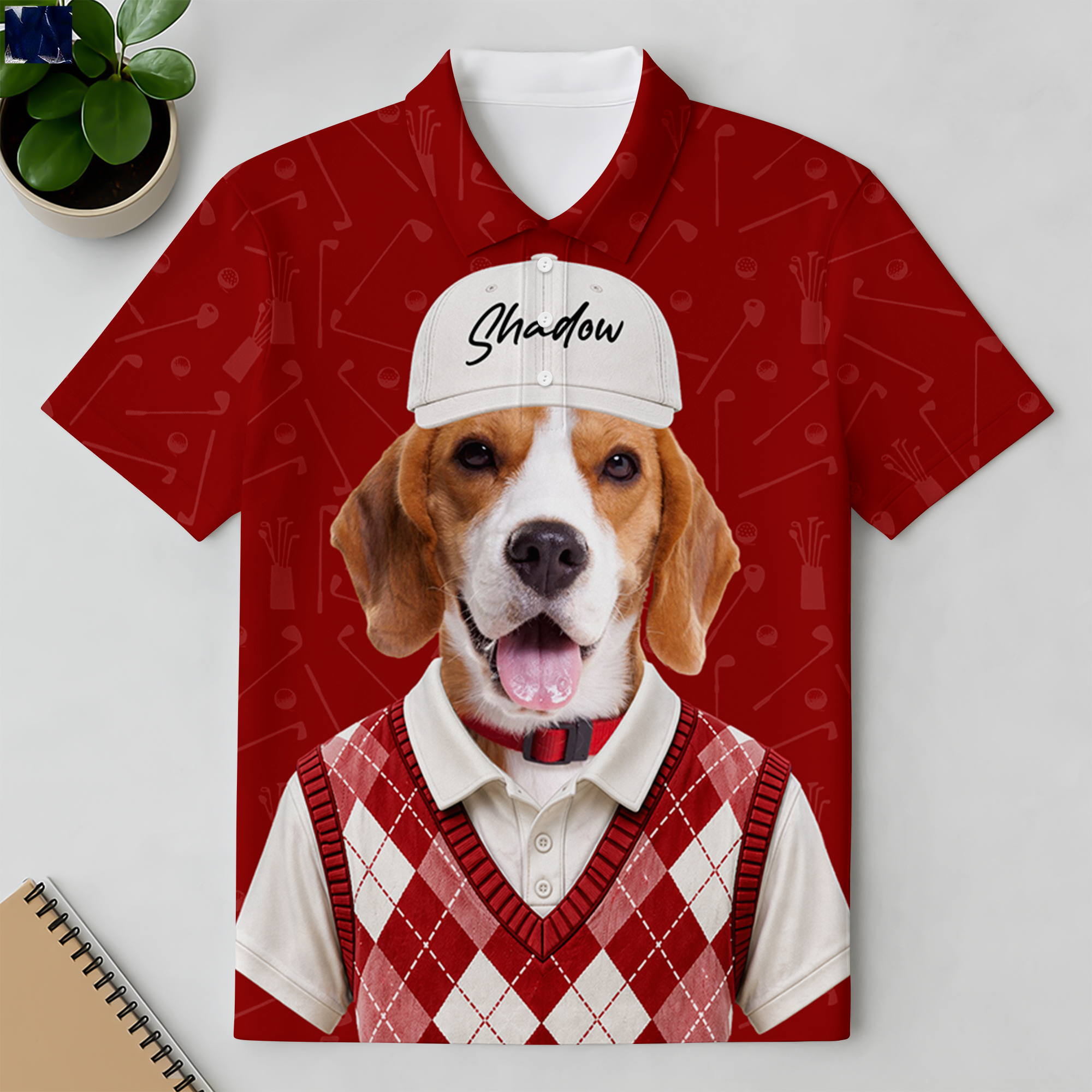 Personalized Pet Photo Polo Shirt for Dog Lovers Gift for Dad HN590 - Men's Polo Shirt GradoCreations