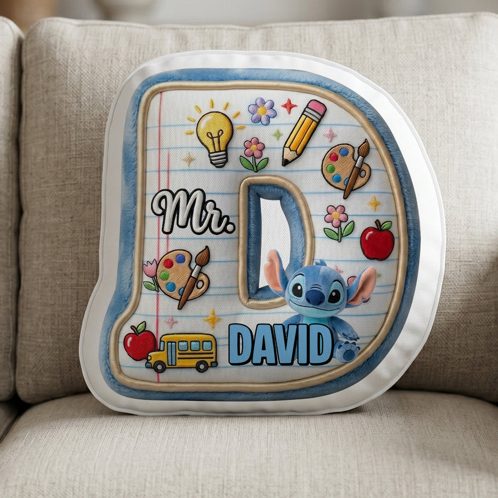 Personalized Cute Alien Pillow Custom Shape Back to School Gift for Kids Pillow GradoCreations