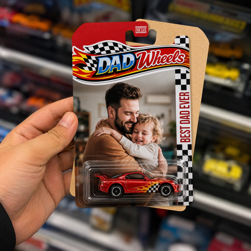 Personalized Photo Diecast Car Keepsake Gift for Dad HN590 - Hot Wheels GradoCreations