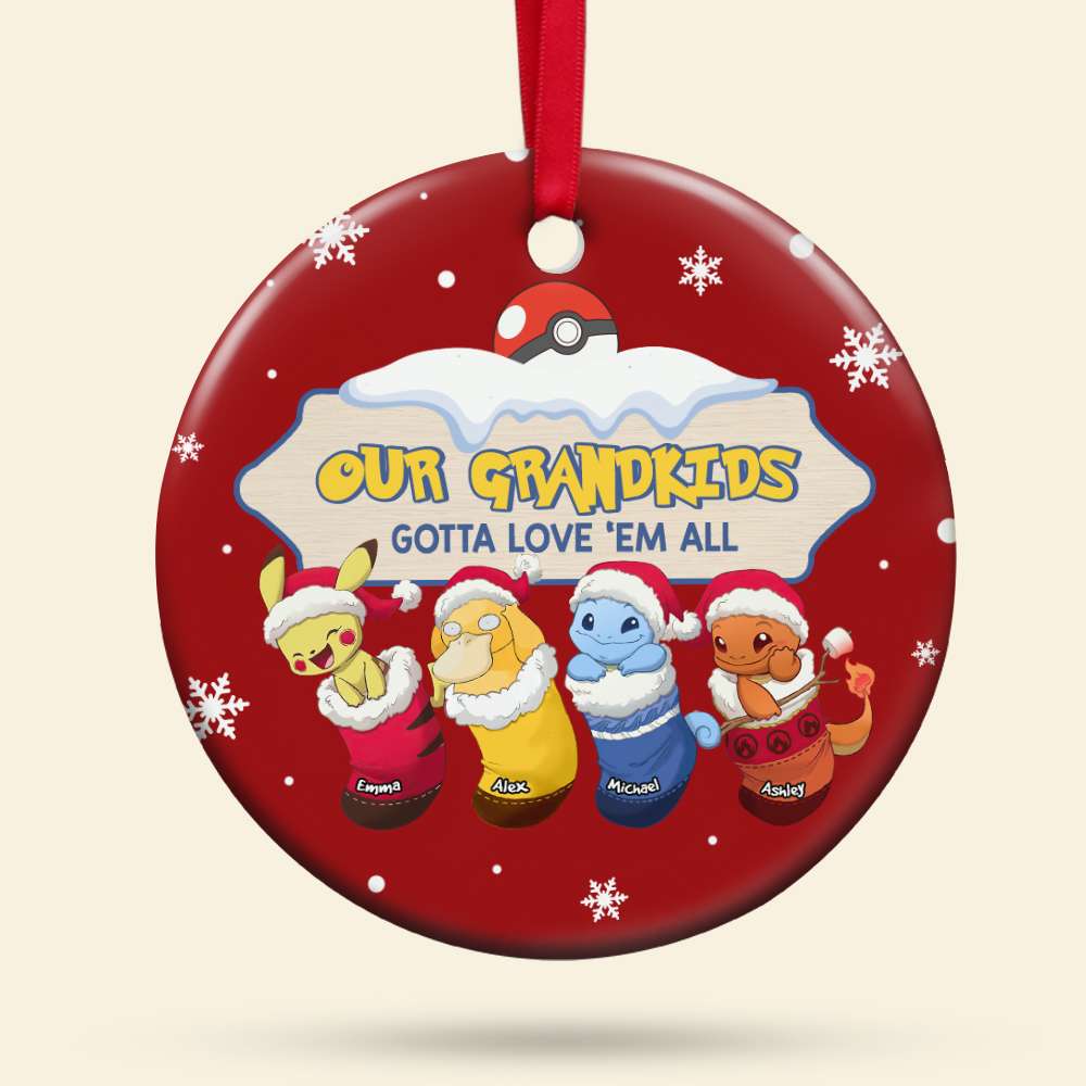 Personalized Ceramic Christmas Ornament Family Gift Gotta Love 'Em All