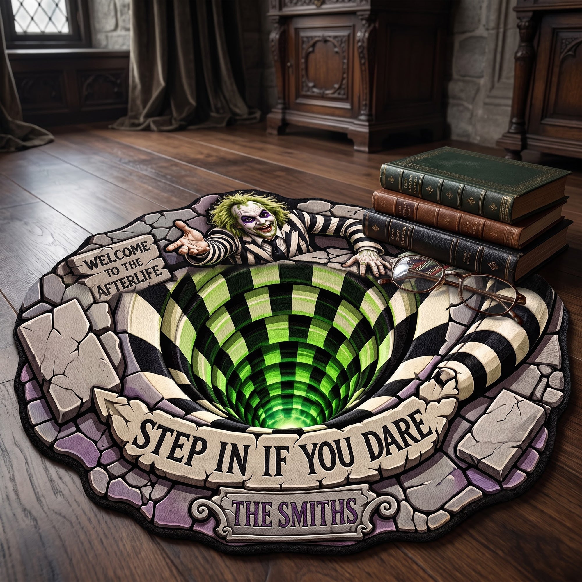 Personalized Halloween Doormat Custom Shape Gift for Horror Lovers Custom Shape Doormat GradoCreations
