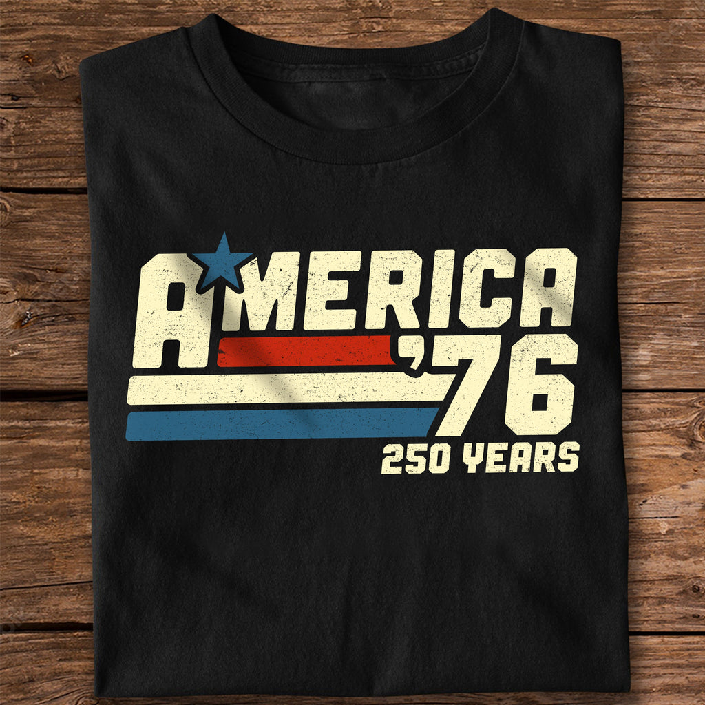 Patriotic 250 Years Vintage T-Shirt Custom Name Gift HN590 - Tshirt GradoCreations