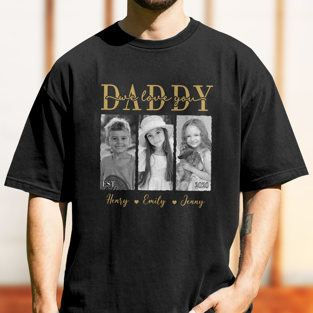 Personalized Comfort Shirt Custom Photo Gift for Dad Comfort Shirt GradoCreations