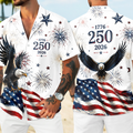 Personalized America 250th Hawaiian Shirt Custom Gift for Him HN590 - AOP Hawai Shirt GradoCreations