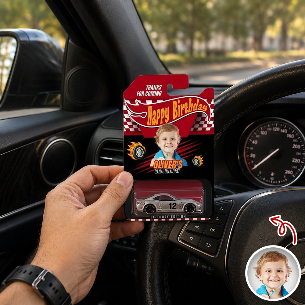 Personalized Photo Hot Wheels Toy Car Birthday Gift for Dad HN590 - Hot Wheels GradoCreations