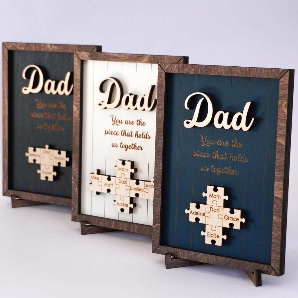 Personalized Wooden Plaque Gift for Dad Father's Day Keepsake HN590 - 2-Layered Wooden Plaque With Stand BCF fix GradoCreations