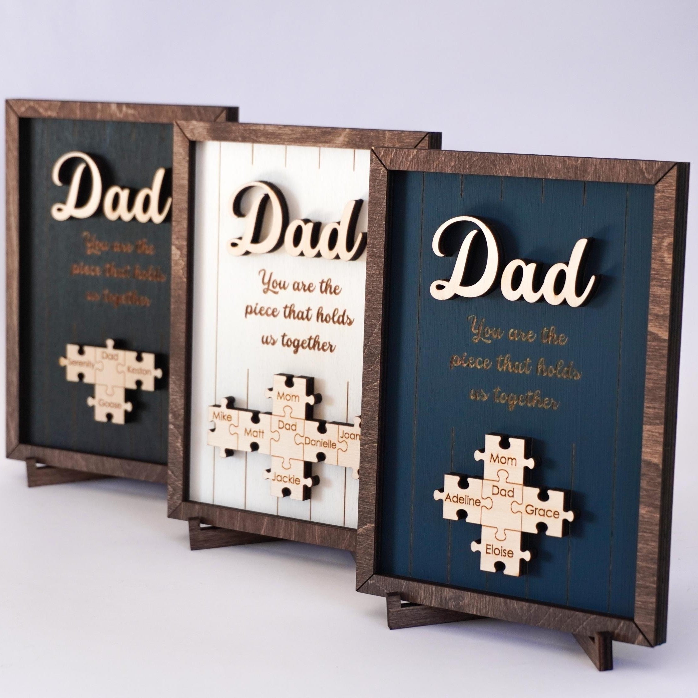 Personalized Wooden Plaque Gift for Dad Father's Day Keepsake HN590 - 2-Layered Wooden Plaque With Stand BCF fix GradoCreations