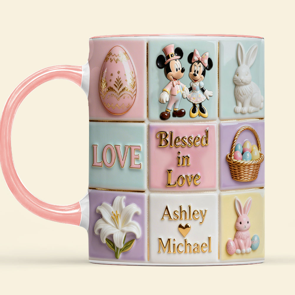 Personalized Blessed in Love Mug for Couples Easter Gift