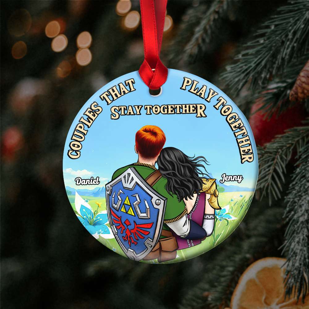 Personalized Zelda Ornament Couples Gift for Him/Her Christmas