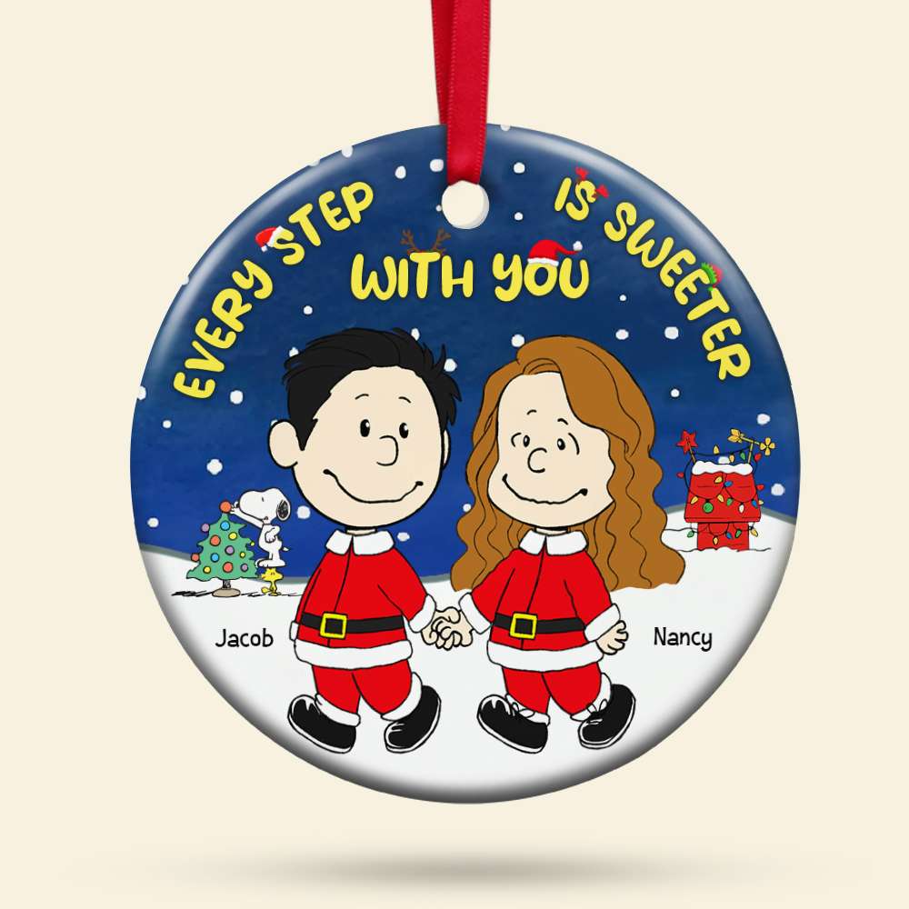 Personalized Ceramic Ornament Every Step Is Sweeter Gift for Couples