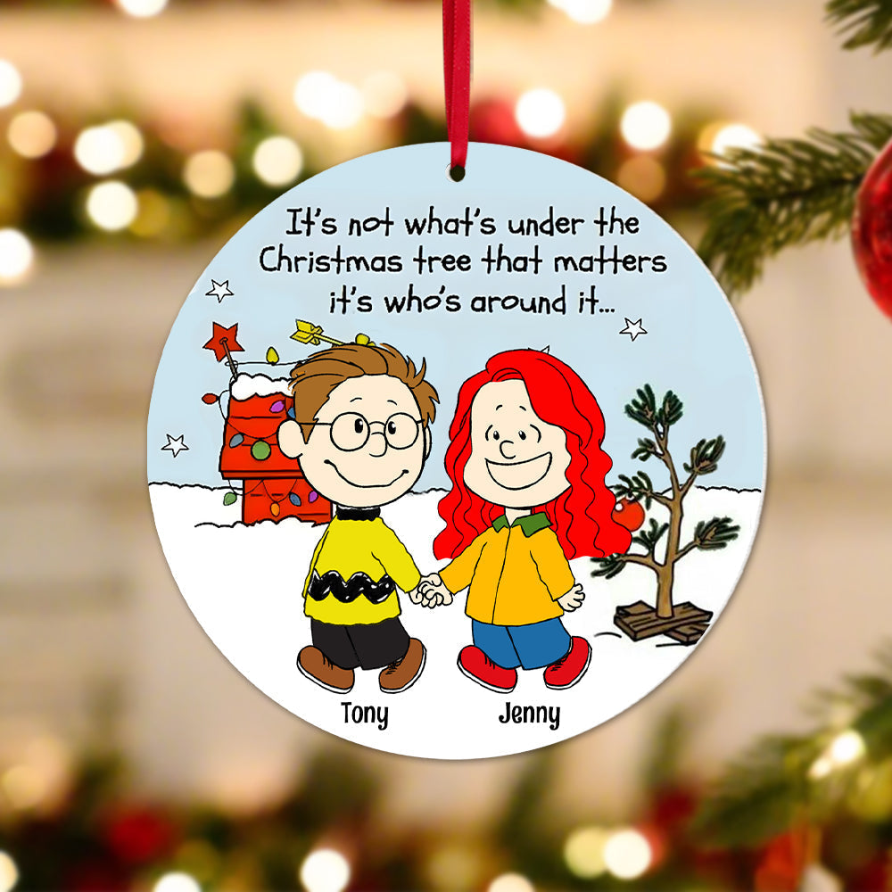 Personalized Acrylic Christmas Ornament for Couples Gift