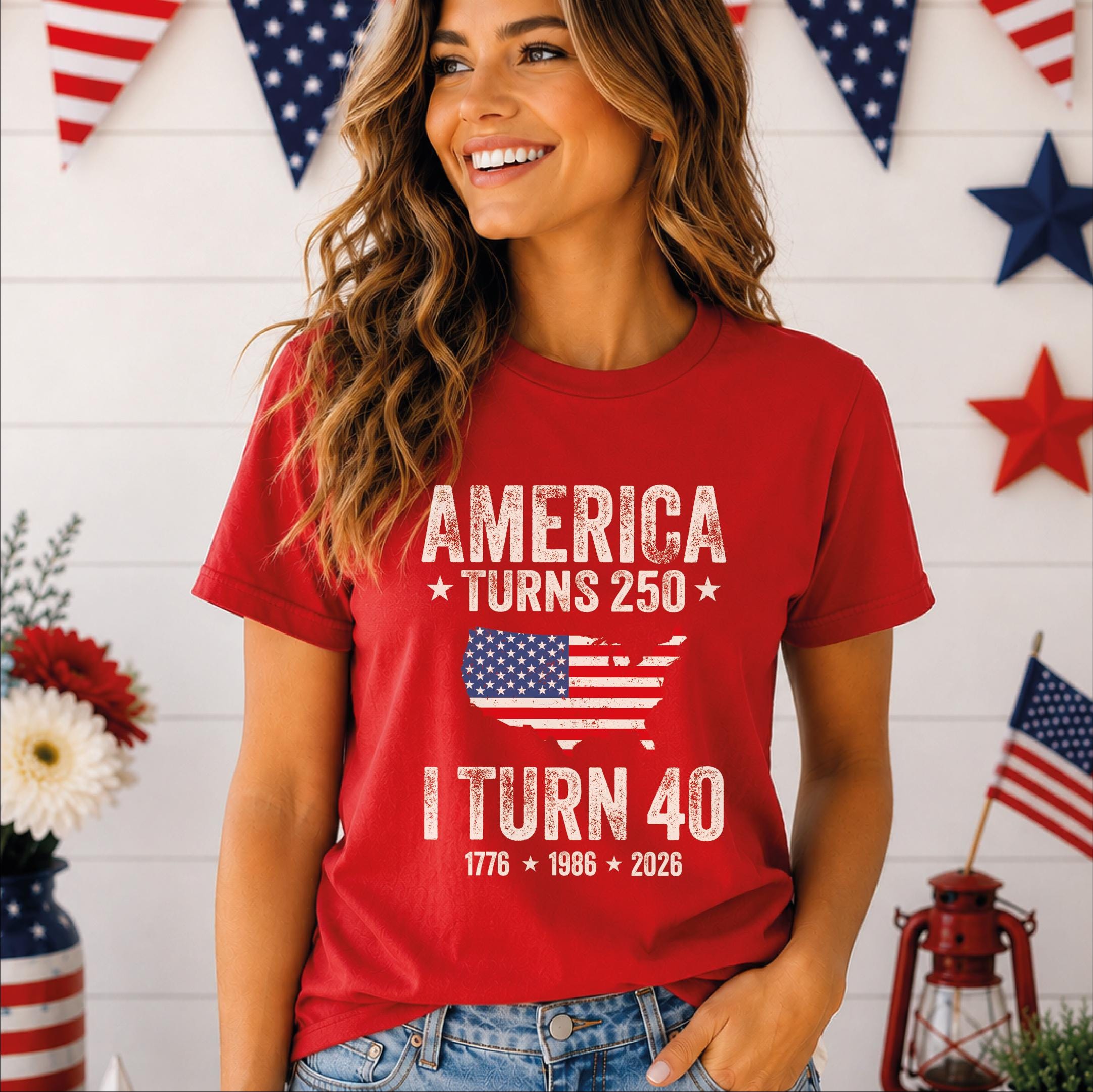 Custom USA Turns 250 T-Shirt Gift for 4th of July Celebration HN590 - Tshirt FIX GradoCreations