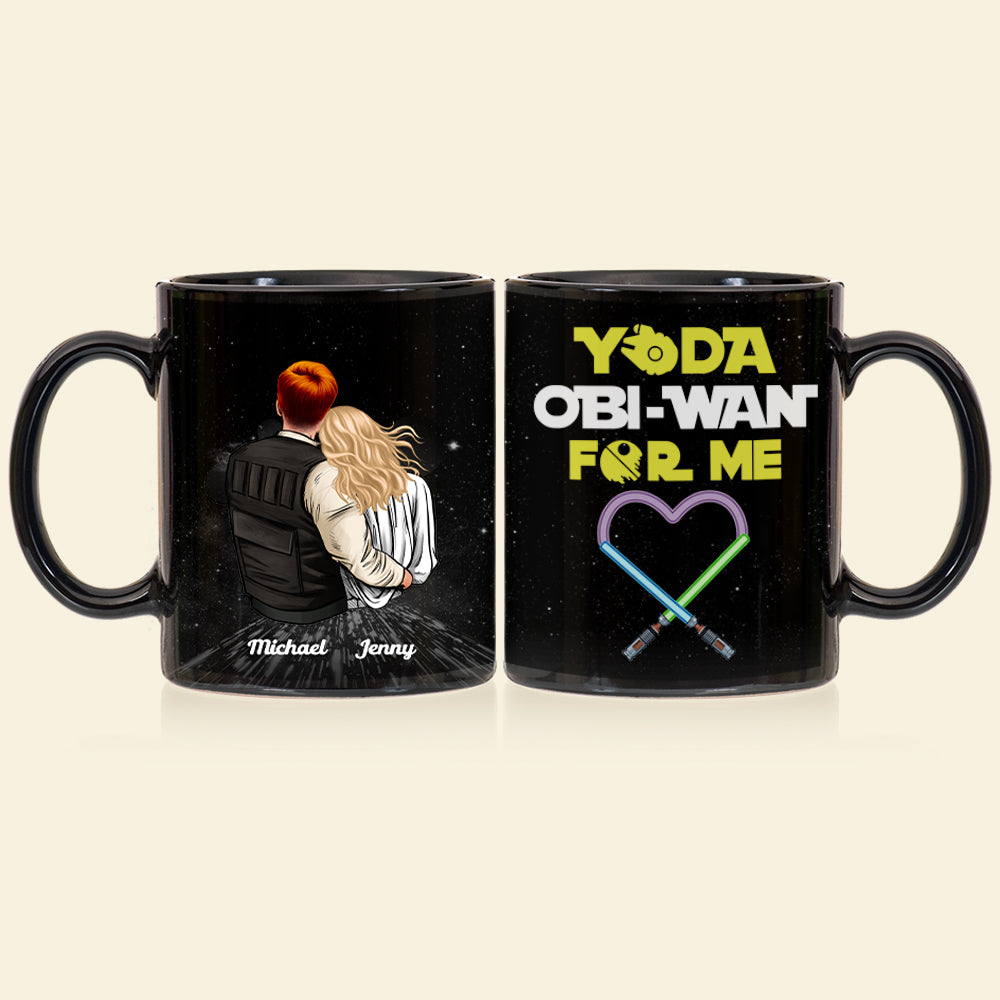 Personalized Yoda Obi-Wan Mug Custom Couple Gift for Anniversary