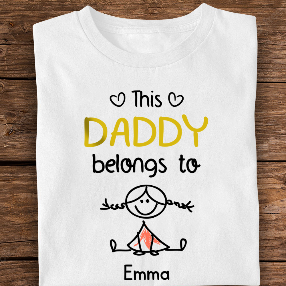 Personalized Bright Shirt This Papa Belongs To Us Gift for Dad HN590 - Tshirt GradoCreations