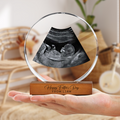 Personalized Acrylic Photo Frame Engraved Gift for Dad HN590 - Round Acrylic Frame Block GradoCreations
