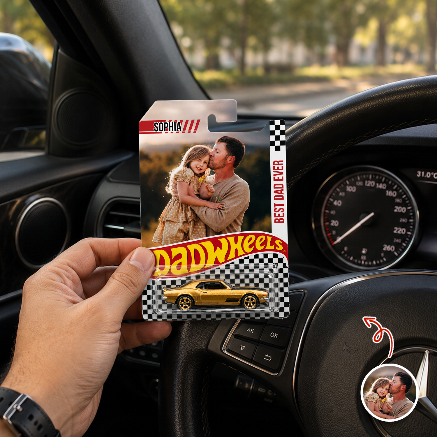 Personalized Photo Hot Wheels Car Gift for Dad Father's Day HN590 - Hot Wheels GradoCreations