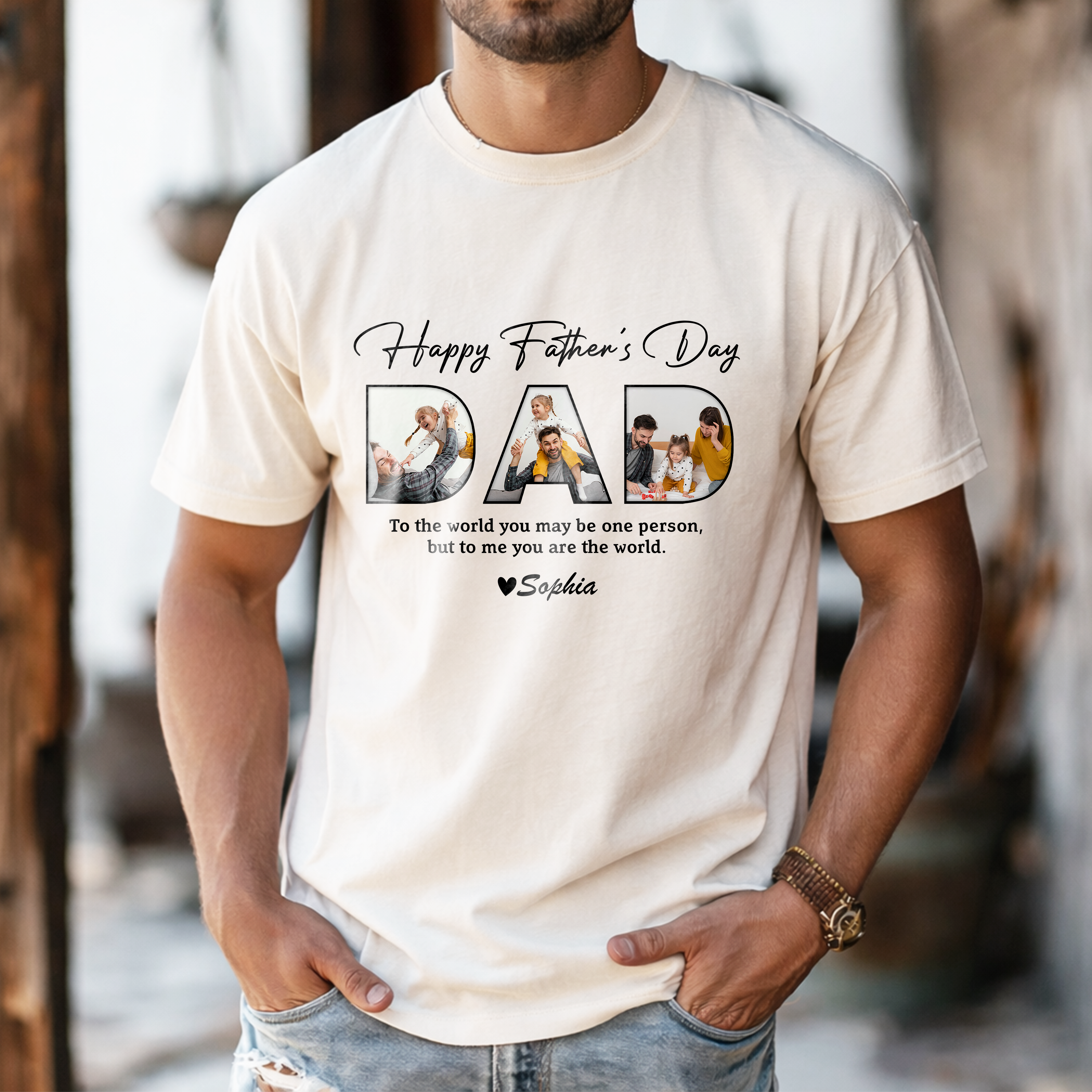 Custom Photo Comfort Shirt Gift for Dad Father's Day Comfort Shirt GradoCreations