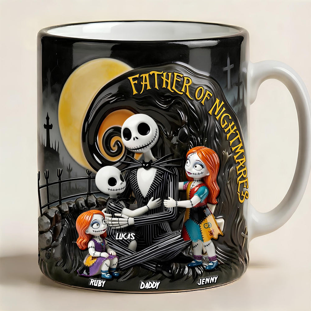 Personalized Father of Nightmares Coffee Mug Unique Gift for Dad