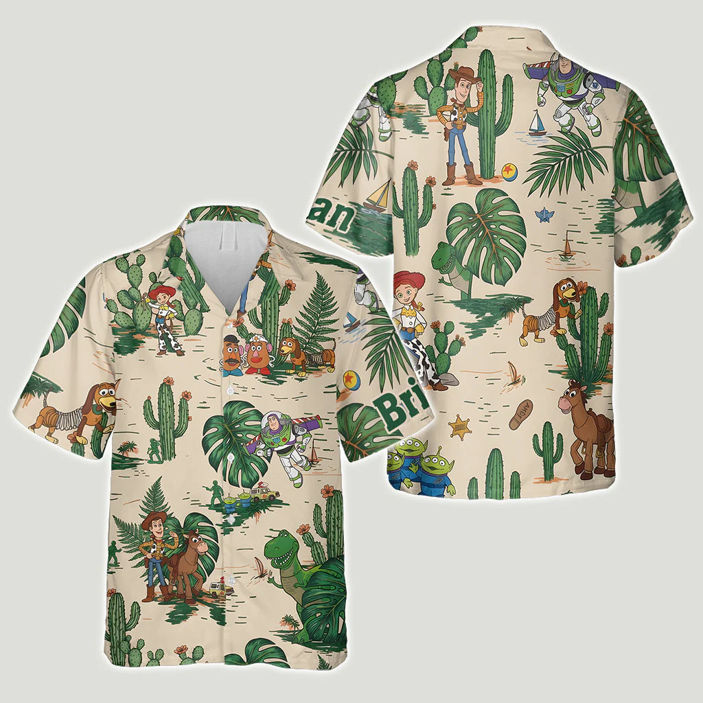 Personalized Hawaiian Shirt with Cowboy Toy & Friends Gift for Movie Fans