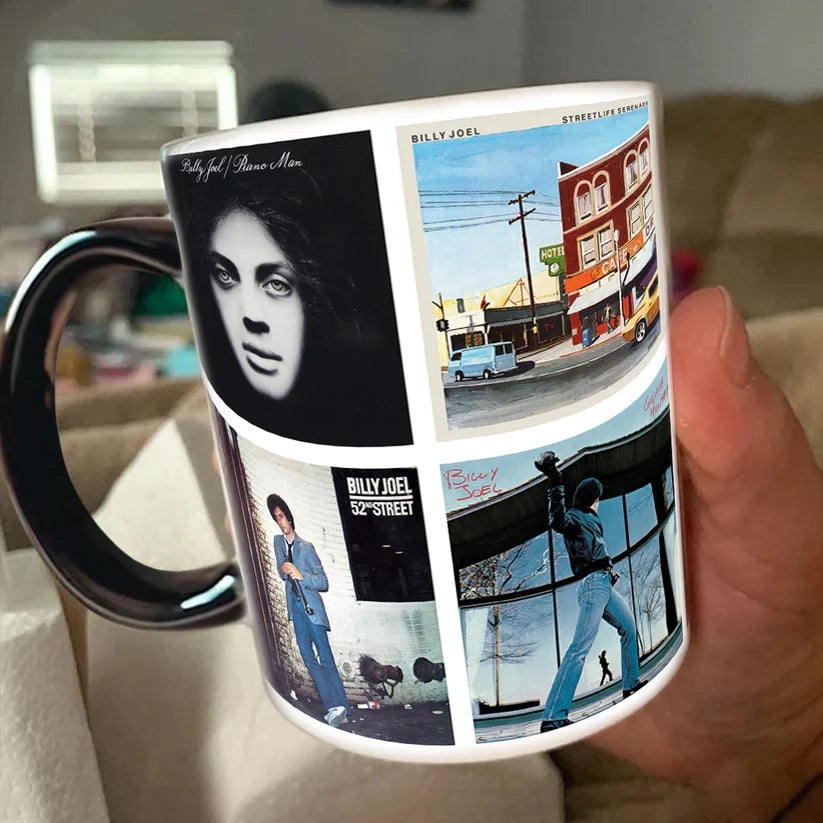 Billy Joel Album Cover Retro Ceramic Mug Gift for Music Lovers GradoCreations