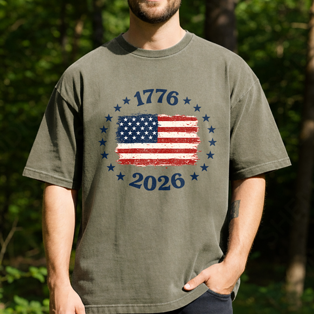 Patriotic USA Flag Comfort Shirt Custom Independence Day Gift Comfort Shirt GradoCreations