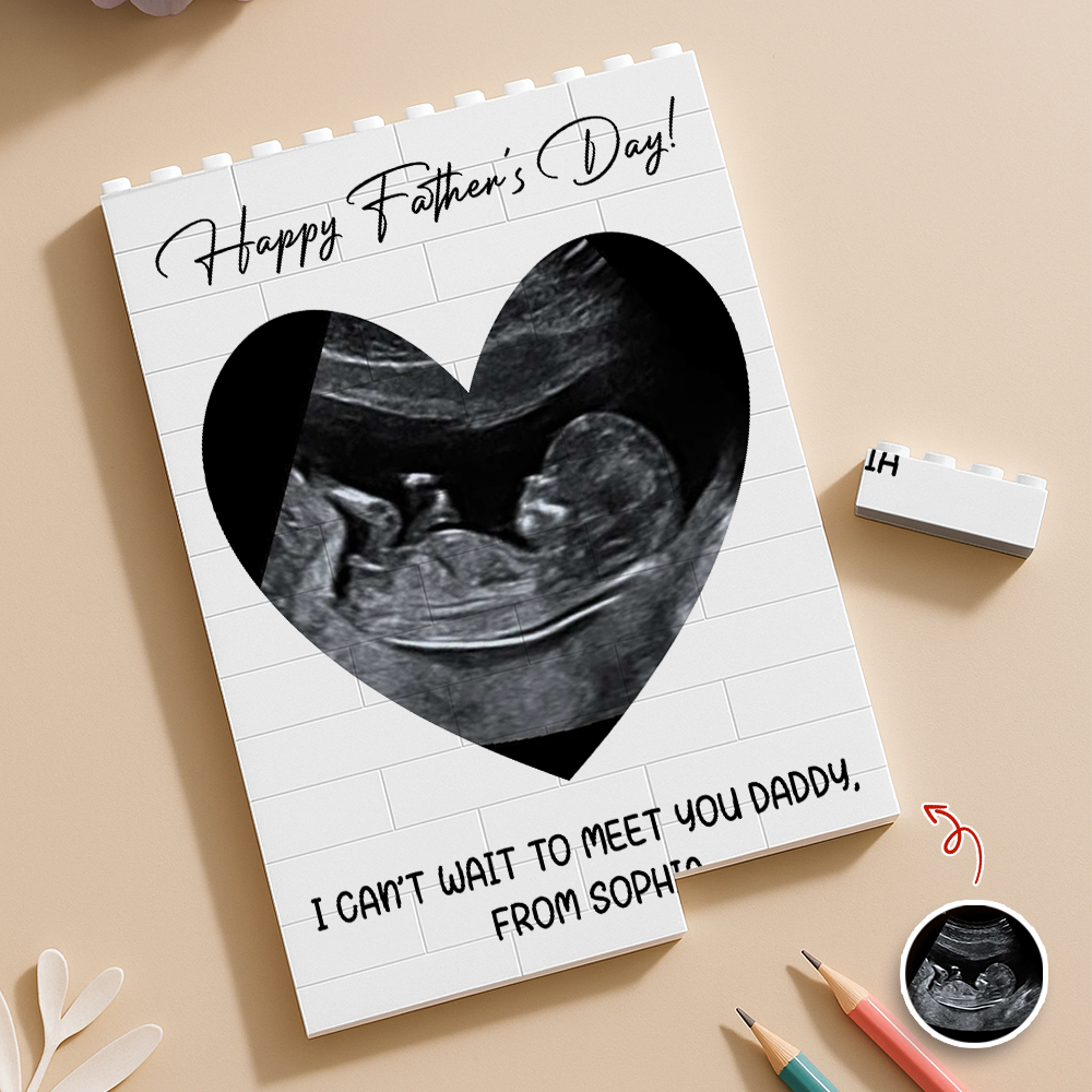 Personalized Photo Building Block Gift for Dad Father's Day HN590 - Building Blocks GradoCreations