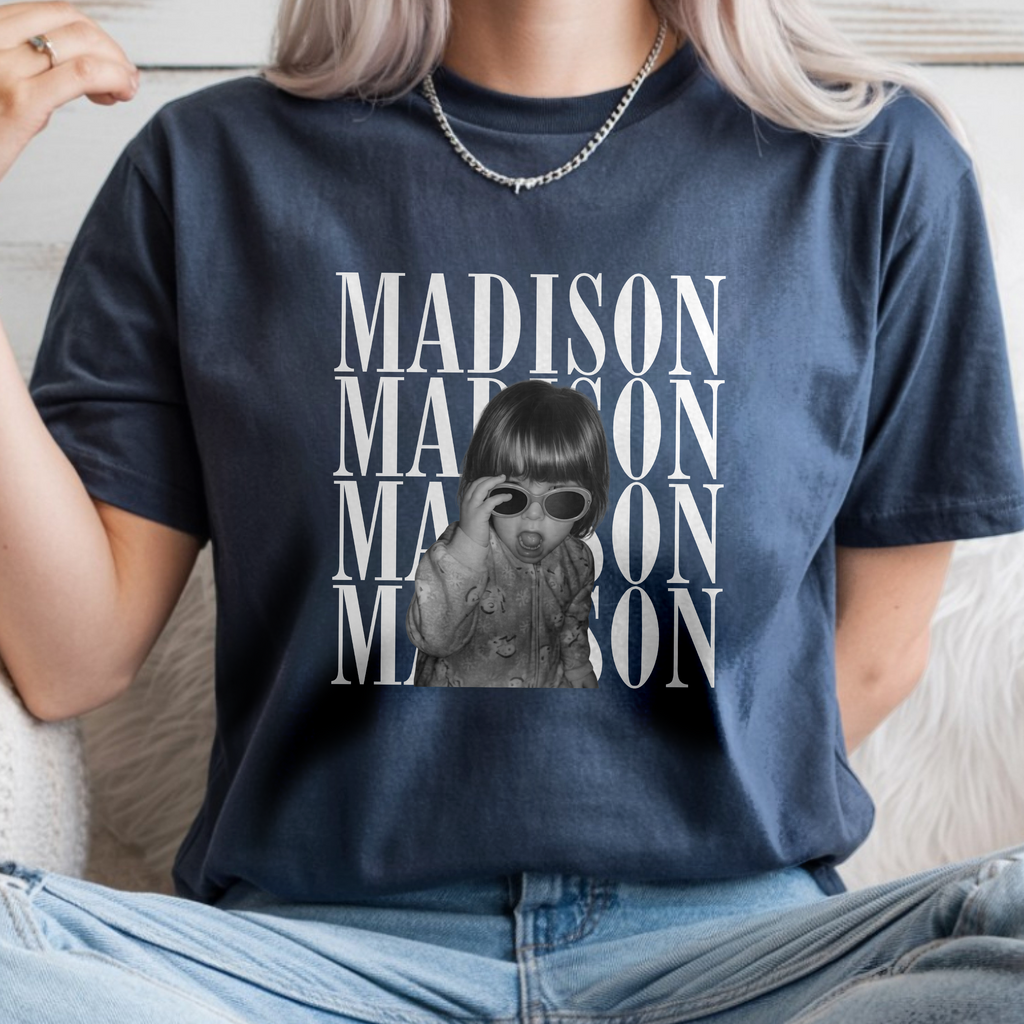 Custom Kid Photo Vintage Comfort Shirt Unique Family Gift Comfort Shirt GradoCreations
