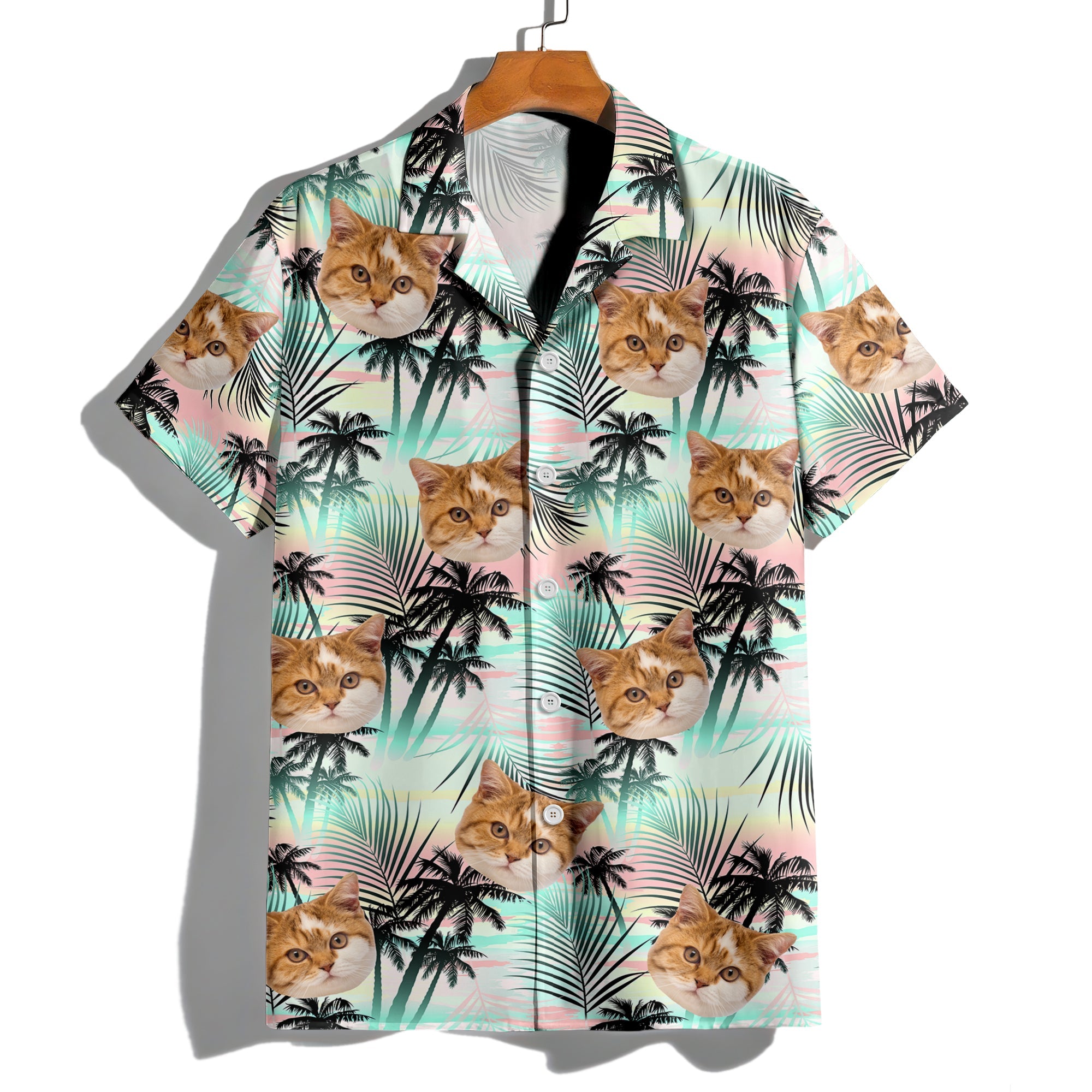 Personalized Hawaiian Shirt Custom Cat Photo Gift for Cat Lovers HN590 - AOP Hawai Shirt GradoCreations