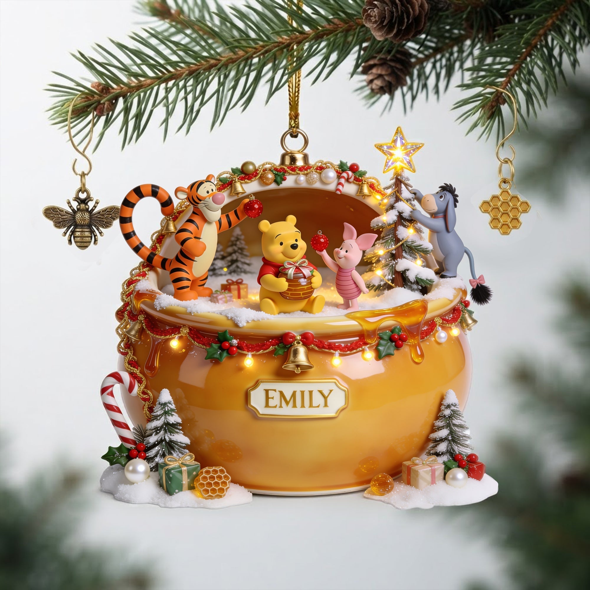 Personalized Acrylic Christmas Ornament Custom Name Gift Ornament GradoCreations