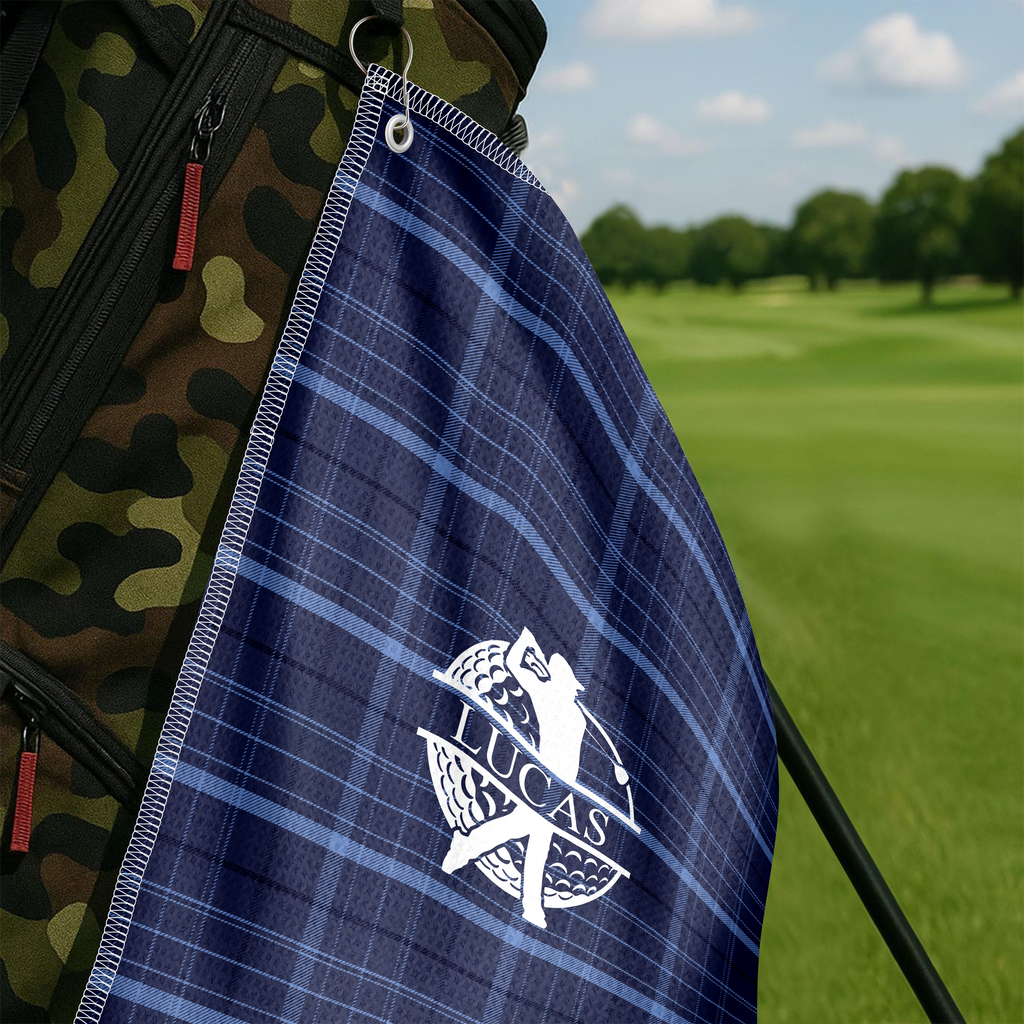Personalized Golf Towel with Custom Name for Dad's Gift HN590 - Golf Towel GradoCreations