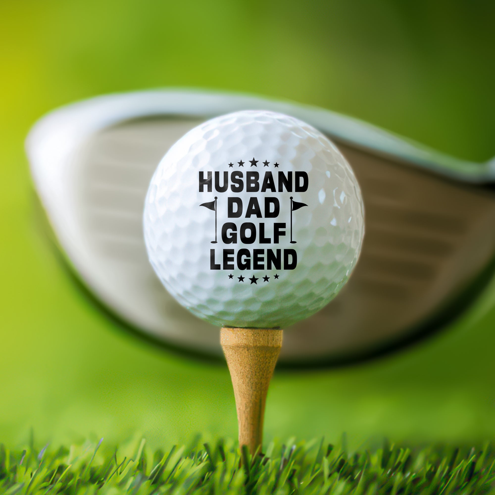 Personalized Golf Ball Custom Gift for Dad Husband Funny HN590 - Golf Ball GradoCreations