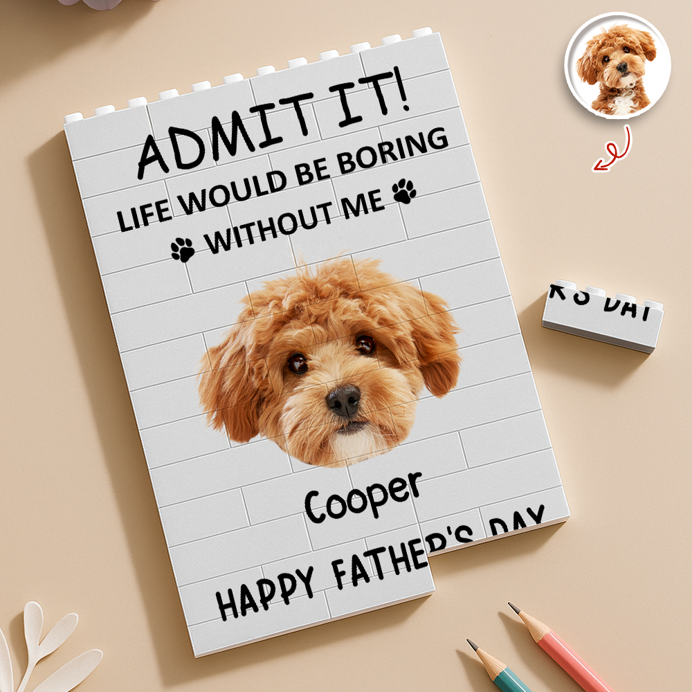 Personalized Photo Building Blocks Unique Gift for Dog/Cat Lovers HN590 - Building Blocks GradoCreations