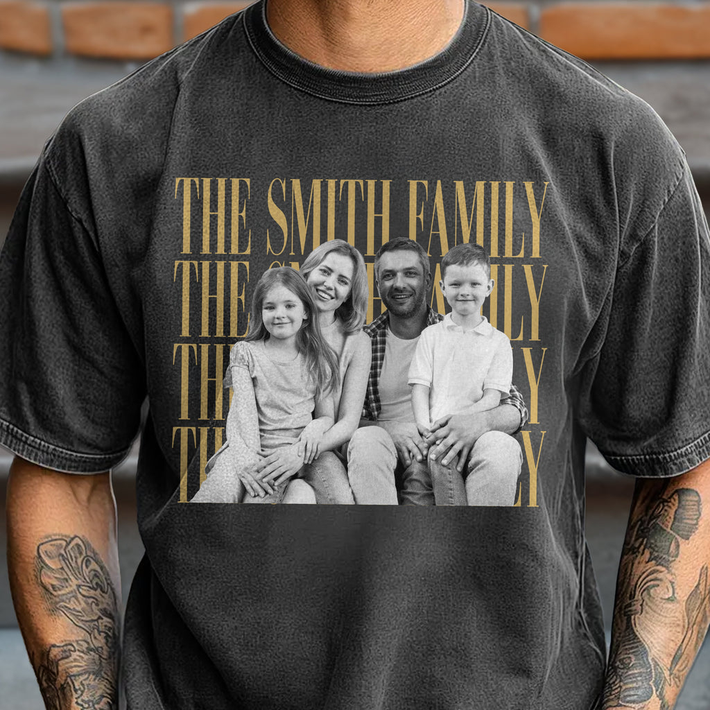 Custom Family Photo Comfort Shirt Personalized Gift for Mom Comfort Shirt GradoCreations