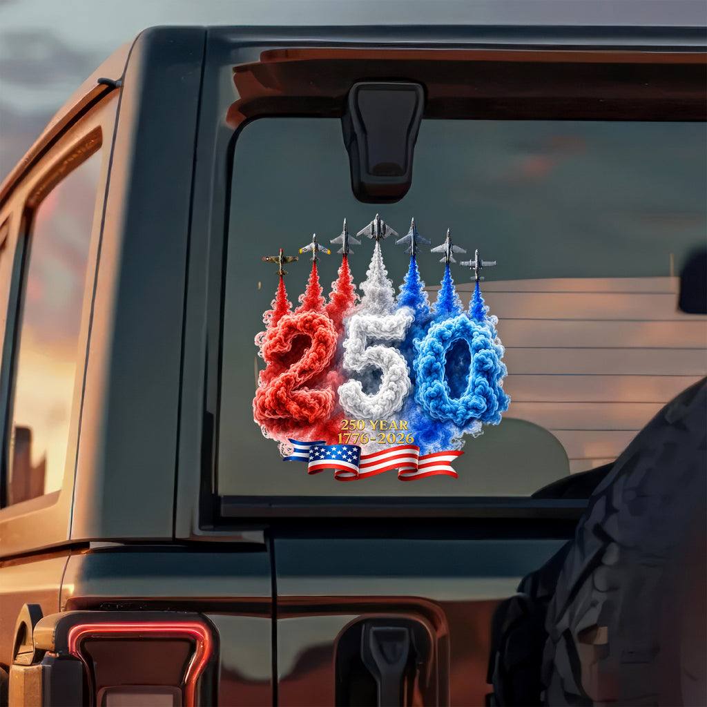 Personalized USA Semiquincentennial Car Sticker Gift for Family Decal Sticker GradoCreations