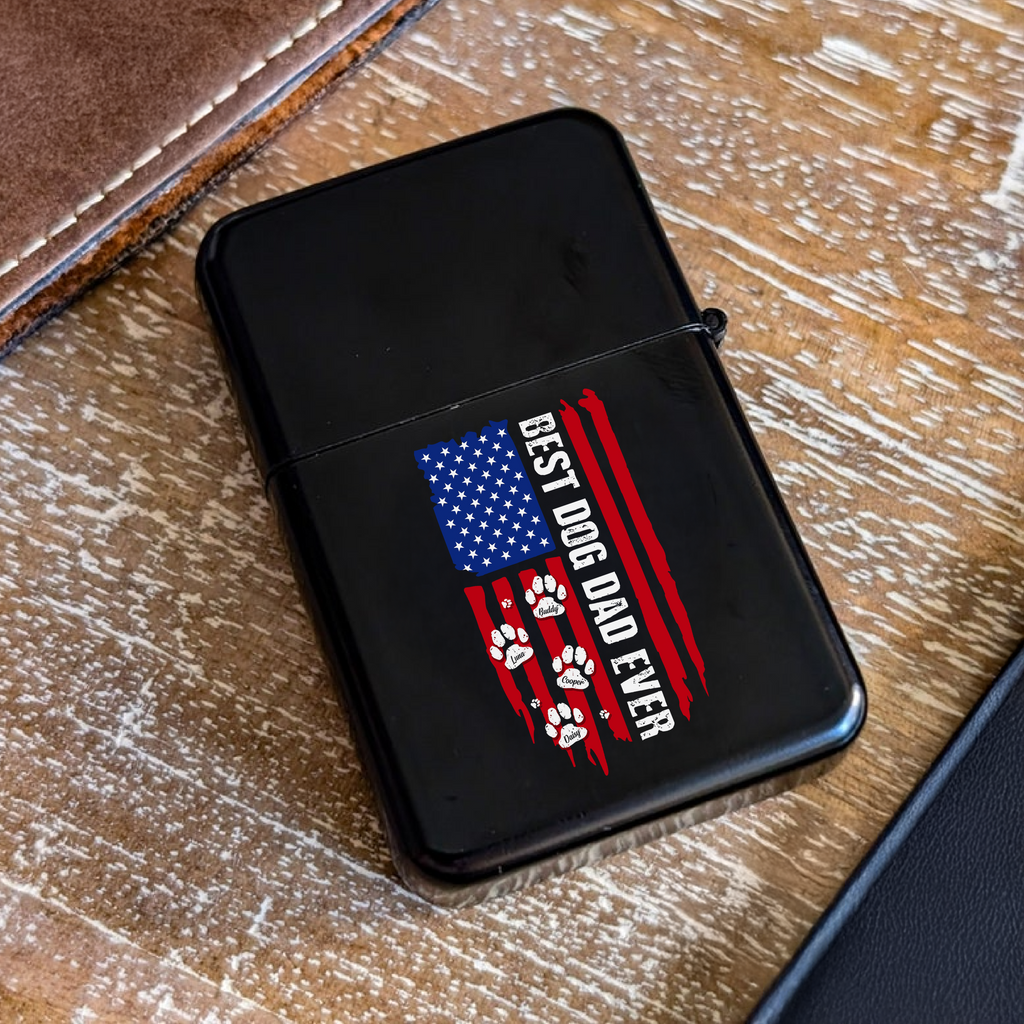 Personalized Metal Lighter Best Dog Dad Ever Gift for Dad HN590 - Metal Lighter GradoCreations