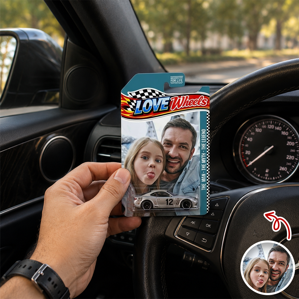 Personalized Hot Wheels Car Photo Gift for Dad Father's Day HN590 - Hot Wheels GradoCreations